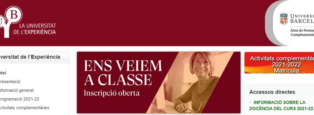 “Biblioteques i arxius en l’era digital”, nou curs de la Universitat de l’Experiència · UB